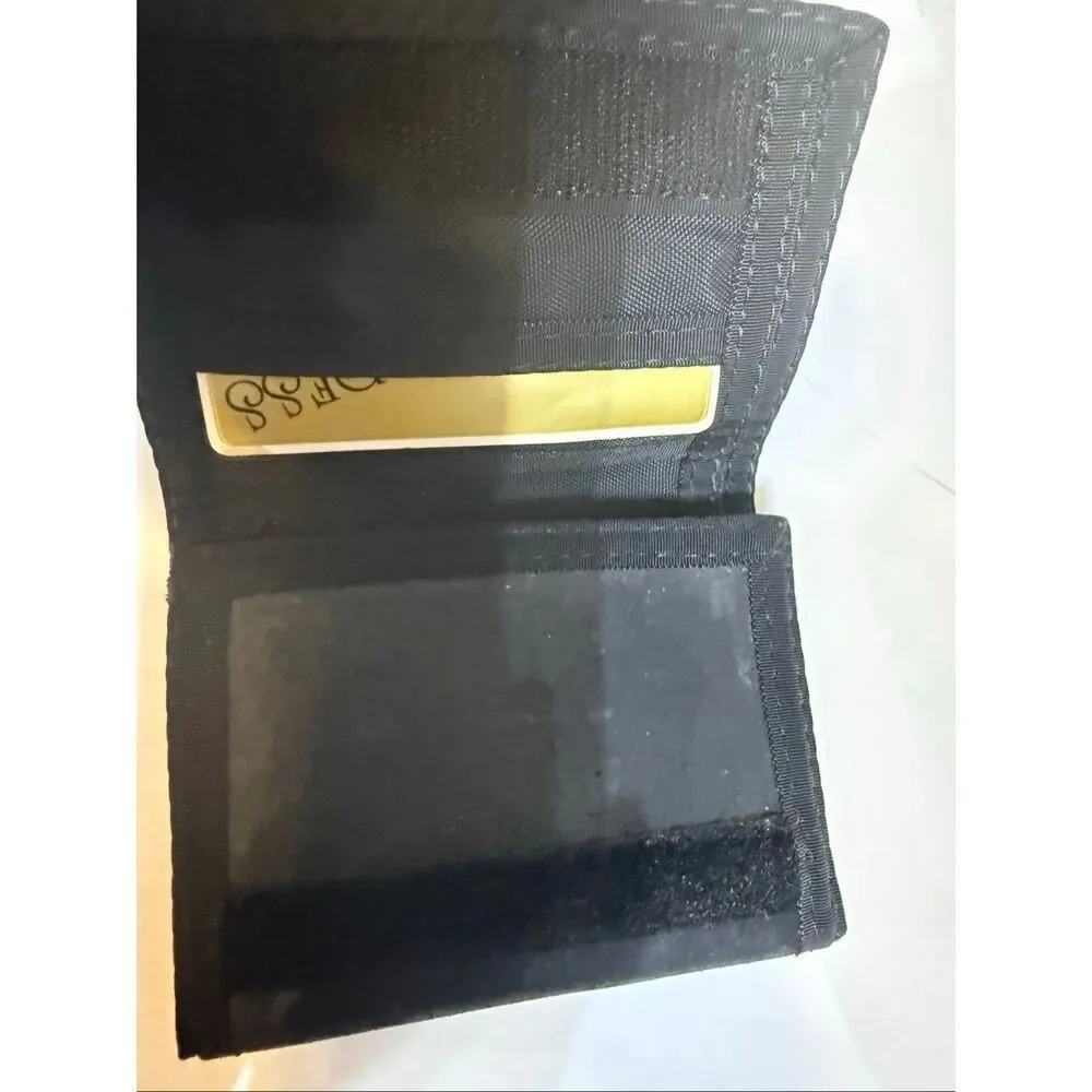 Dante Men's Handcrafted Leather Card Slots Trifold Wallet Black